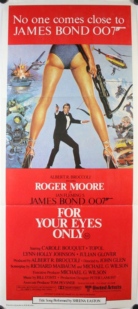 For Your Eyes Only 2553  999×2 237 Pixels James Bond Movie Posters Movie Posters Vintage