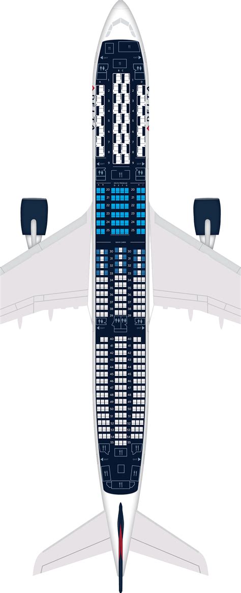 Delta Airlines A350 Seat Map