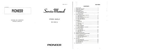 Free Audio Service Manuals Free Download Pioneer Sd 1000 Service Manual