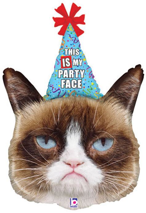Funny Grumpy Cat Balloon Grumpy Cat Birthday Balloon Etsy