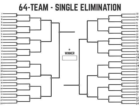 8 Team Double Elimination Printable Tournament Bracket Double