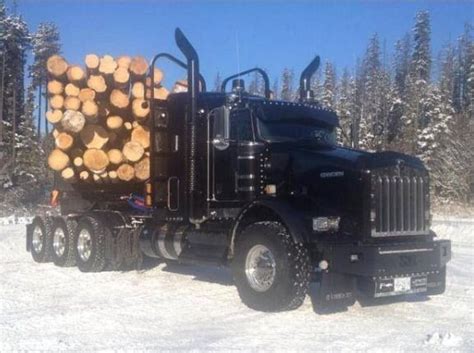kenworth t800 log truck offroad trucks big rig trucks cummins trucks