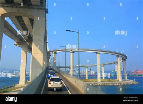 South Korea Busan Gwangan Bridge Stock Photo Alamy