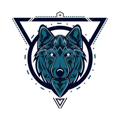 Premium Vector Wolf Head Sacred Geometry