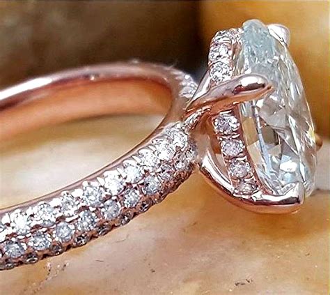 Wrap Around Band Engagement Ring 1 5ct Round Cut Diamond 14k White Gold