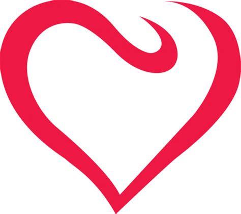 Red Heart Outline Png Hd Png Mart