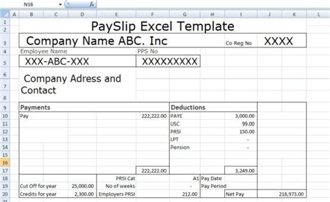 Payslip Template Format In Excel And Word Is Use For Mentioning The