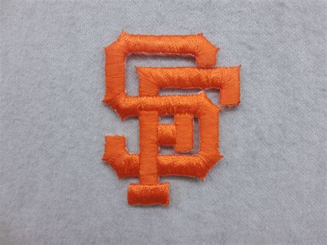 San Francisco Giants Baseball Orange Sf Logo Iron On Patch Etsy In