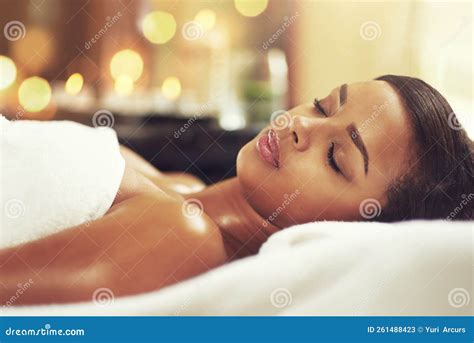 Spa Day and Stress is Not Invited. an Attractive Young Woman Relaxing