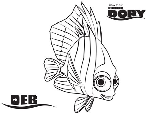 Dory From Finding Nemo Coloring Pages Coloring Pages