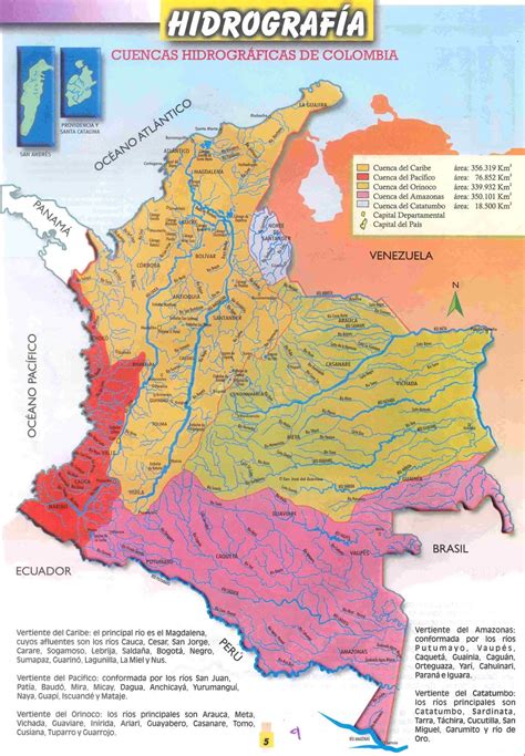 Mapas De Colombia Mapa De La HidrogrÁfia De Colombia