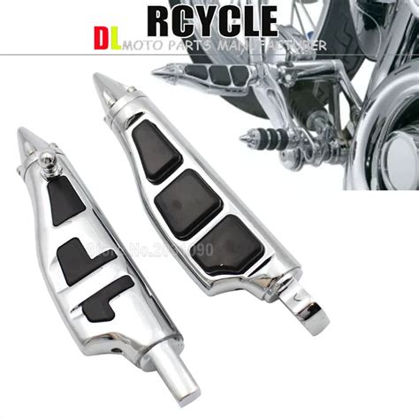 Chrome Billet Aluminum Male Mount Footrest Foot Pegs Left And Right