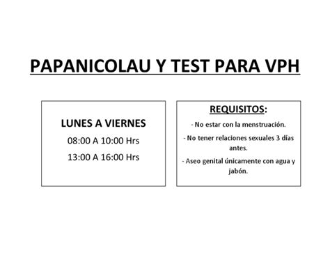 Papanicolau Y Test Para Vph Pdf