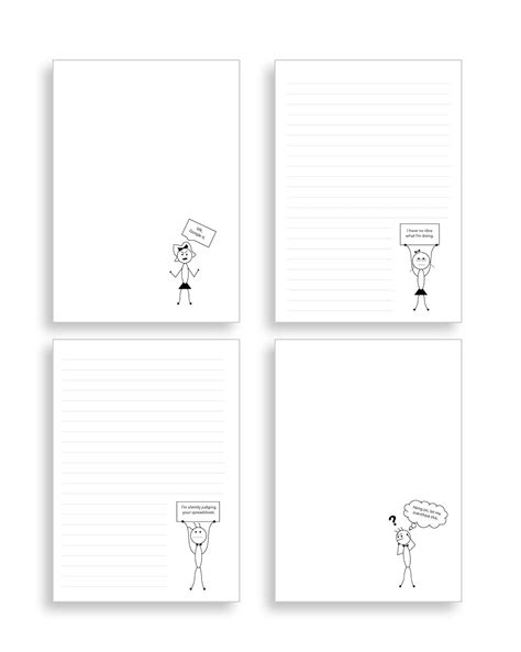 Novelty Notepad Office Humor 4 Pack Funny T 5x7 In