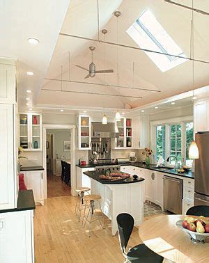 Calculate the height difference, in feet, between the shortest wall. Cathedral Ceiling Kitchen (With images) | Vaulted ceiling ...