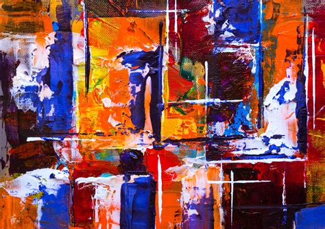 Orange And Blue Abstract Painting · Free Stock Photo