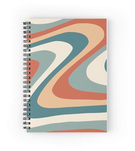 70s Retro Abstract Aesthetic Spiral Notebook By Trajeado14 Retro