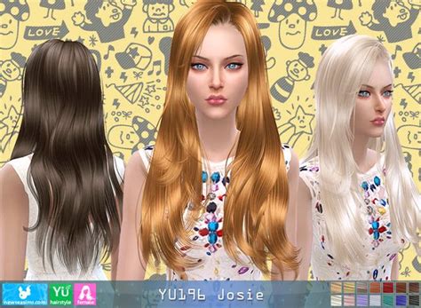 Sims 4 Ccs The Best Josie Hair By Newsea The Sims Sims 3 Hair