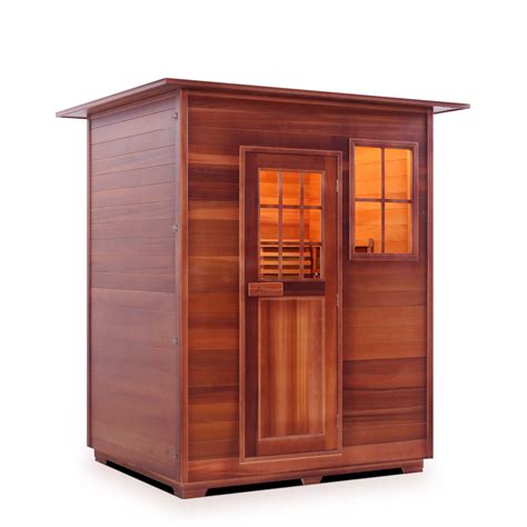 3 Person Indoor Traditional Sauna Moonlight Series Enlighten Saunas