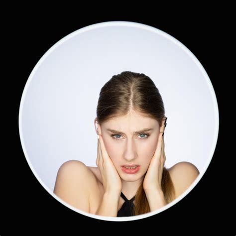 Premium Photo Hear No Evil Deaf Woman Portrait Covering Ears