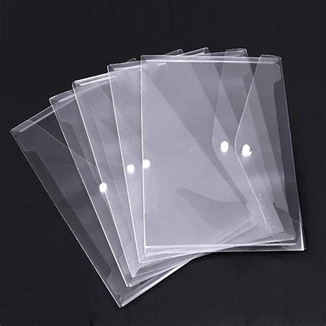 Poly Envelope Folder With Snap Button Closure Premium Quality Clear