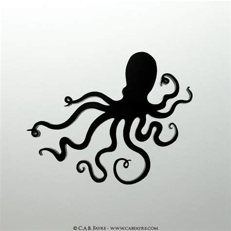 Octopus Silhouette Tattoo