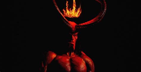Wallpaper Hellboy 2019 Movie Horns Fire Crown Poster Desktop