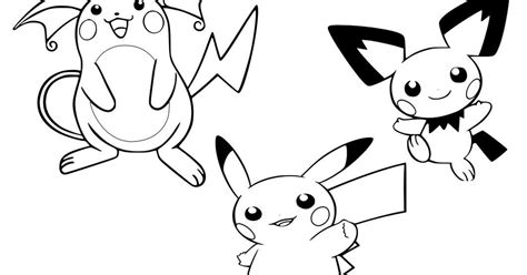 Pokemon Pichu Coloring Pages To Print Free Pokemon Coloring Pages