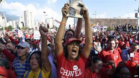 Venezuelans March Against United States Sanctions Bbc News