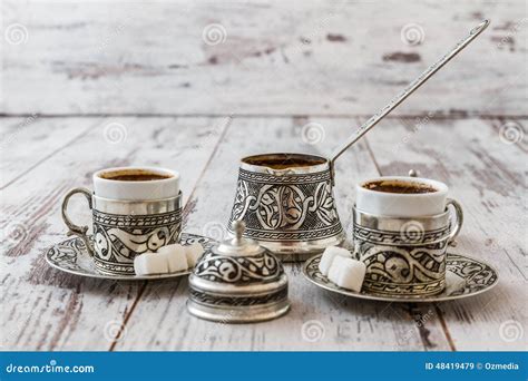 Traditionele Turkse Koffie Stock Afbeelding Image Of Cultuur 48419479