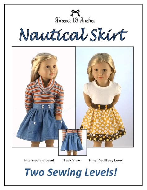 Pixie Faire Forever 18 Inches Nautical Skirt Doll Clothes Etsy