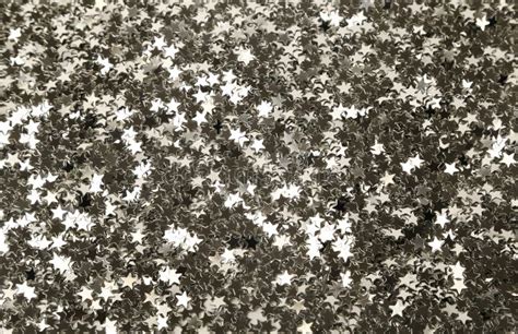 Cute Silver Stars On A White Background Stock Image Image Of Homemade
