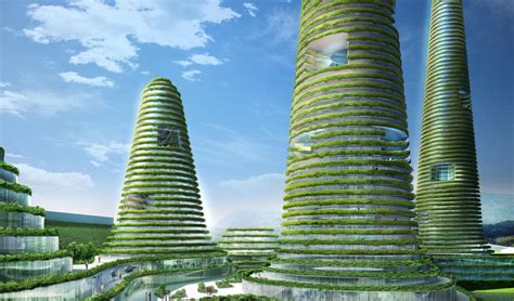 Green Skycraper Eco City Green Architecture Sustainable Architecture