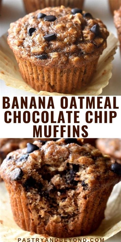 Banana Oatmeal Chocolate Chip Muffins Pastry And Beyond
