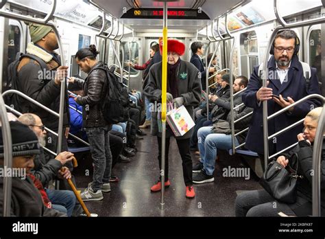 daily life in new york city nyc of the subway commuting on 23 january 2020 inside a crowded