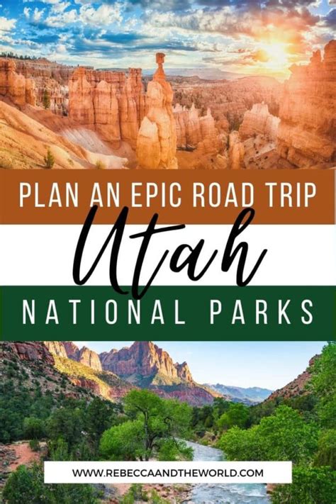 7 Days Utah National Parks Road Trip Printable Itinerary Planner
