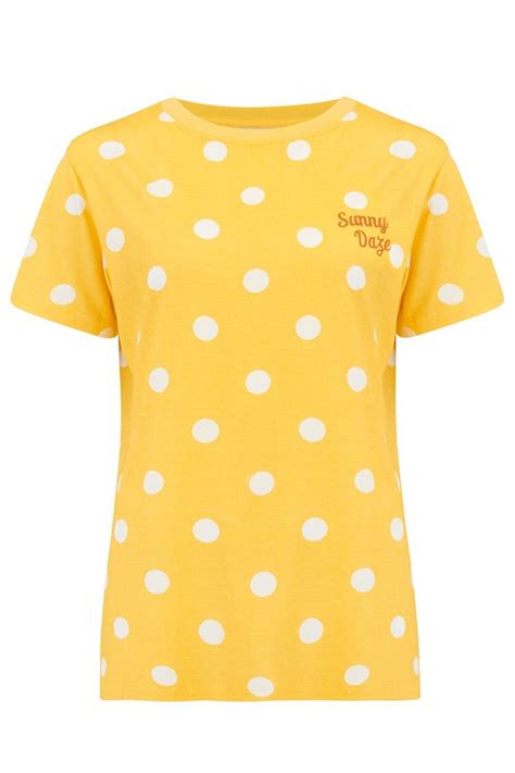 View Yellow Polka Dot T Shirt Images
