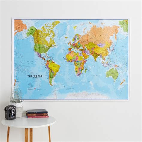 Doha Laminated Map Asia Wall Maps Capitals Wall Maps Of The World