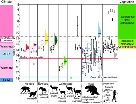 Chronology Of Megafaunal Extinctions With Estimated Time Of Human