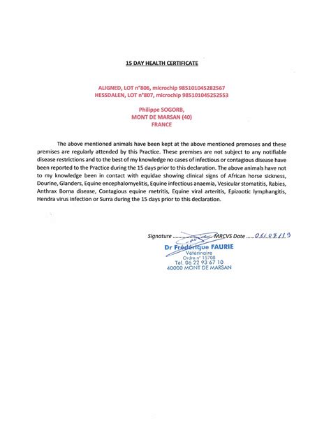 Elle exigera ainsi, à partir de dimanche 24 janvier à 00 h 00, un test pcr réalisé 72 heures avant le départ pour la plupart des voyageurs européens voulant entrer sur son territoire, a annoncé le président emmanuel macron au conseil européen, a rapporté l'elysée. Health Certificate