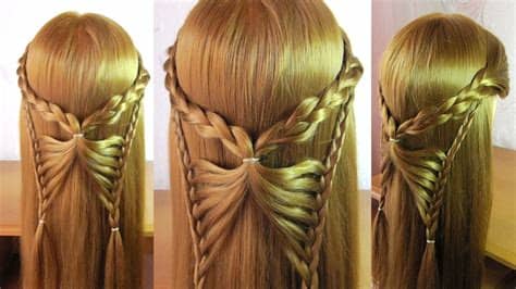Coiffure papillon Tuto tresse pour cheveux mi long ...