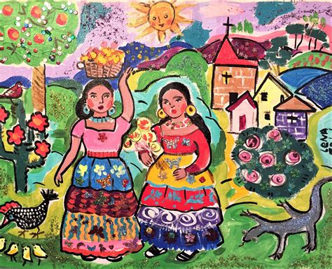 Colorful Mexican Art Paintings Integra