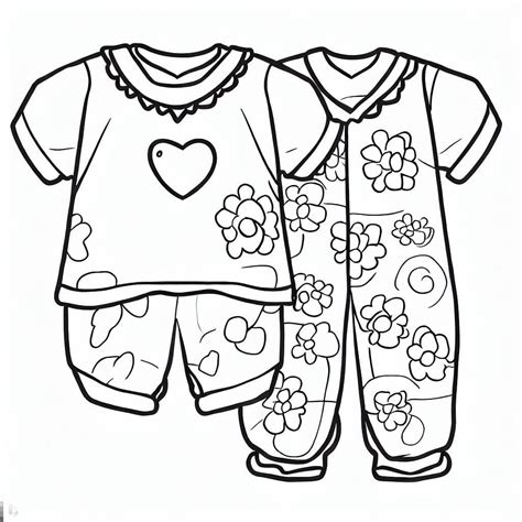 Desenhos De Pijamas Grátis Para Crianças Para Colorir E Imprimir