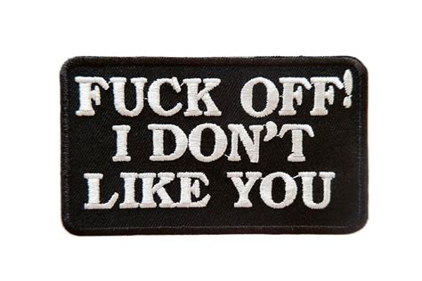Fuck You Quote Patch Word Text Embroidered Sew Applique Iron Etsy