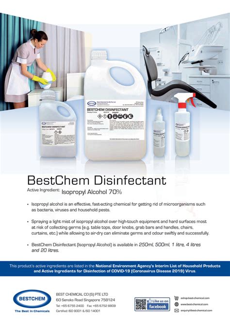 Bestchem Disinfectant Isopropyl Alcohol Best Chemical Co S Pte Ltd