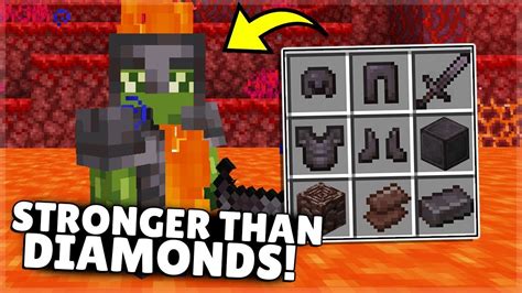 New Netherite Armor Is Stronger Than Diamonds Minecraft Nether Update 116 Youtube