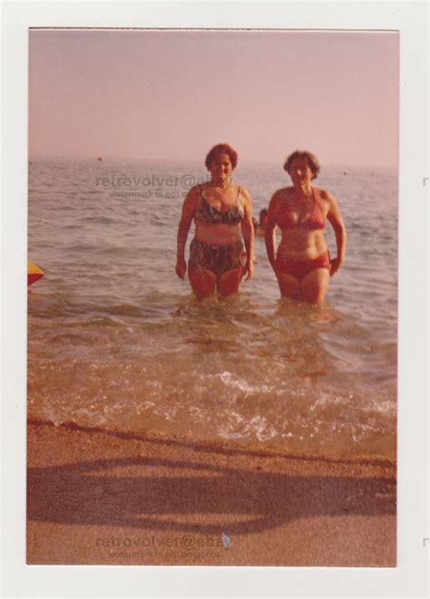 Two Cute Mature Women Beach Bikini Swimsuit Milf Older Ladies Females