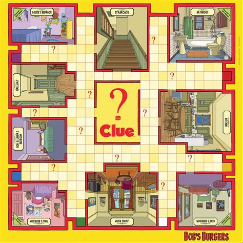 Clue Board Game Bobs Burgers Edition Chess House