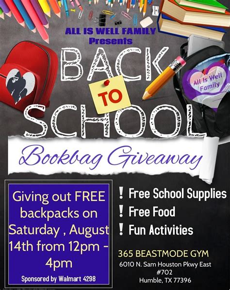 Back To School Backpack Giveaway 6019 N Sam Houston Pkwy E Humble