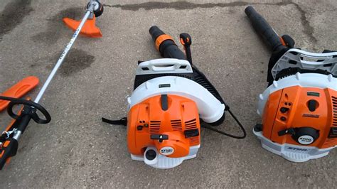 The clamps for the nozzle are plastic, and the hose did fall out of the elbow once during use. Stihl BR450 Electric start leaf blower in action - YouTube